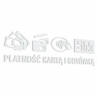 Nálepka - Platba kartou a v hotovosti 6x20