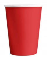 Poháre papierové poháre 250 ml 6 ks červené Valentín narodeninové sviatky