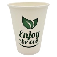 Enjoy Be Eco papierový pohár 300ml 50ks oslobodený od poplatku za SUP
