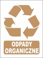 Recyklačná nálepka BIO ODPAD 15x20 cm
