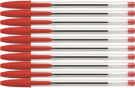 ČERVENÝ GUĽOVÝ BOD 1,0 MM BIC CRISTAL MEDIUM tradičný x 10