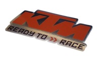 NÁLEPKA KTM PRIPRAVENÁ NA >> PRETEKY NÁLEPKA 11,5 x 4,9 cm