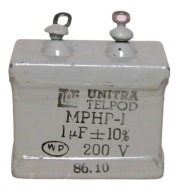 Kondenzátor 1uF 200V MPHP-1 UNITRA TELPOD NOS [R2]