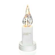 Elegantná LED vložka na sviečky imitujúca živý biely plameň, 15,5 cm