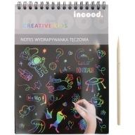 Špirálová škrabka na dúhový notebook A4 + dotykové pero
