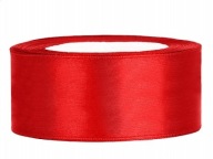 Červená saténová stuha 25 mm x 25 m DIY