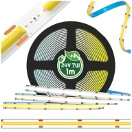 COB LED pásik 7W 1M 24V IP20 Silné neutrálne jasné svetlo 320LED Ekonomický