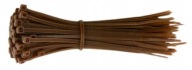 100 KS. HNEDÉ KABELOVÉ VIAZAČKY KABELNÉ VIAZAČKY KOSY 4,8X200 mm