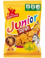 LAJKONIK JUNIOR Wedges Crackers Cookies Safari so zvieratkami 125g