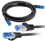 Ethernetový internetový kábel skrútený RJ45 LAN kategórie 6A SFTP LSZH 10m čierny