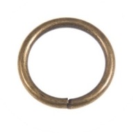 KOVOVÝ Prsteň 20 mm STARÝ ZLATÝ