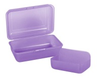 Priehľadná obedová taška CoolPack Frozen s odnímateľnou fialovou priehradkou