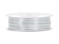 STRIEBORNÁ SATÉNOVÁ STUHA 3mm/50m