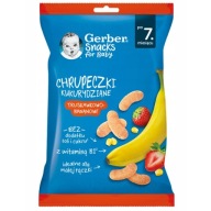 GERBER Banánovo-jahodové kukuričné ​​chrumky pre deti 7 m+ 28 g