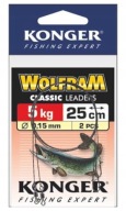 Konger Tungsten Leaders 25cm/5kg (2 ks.)
