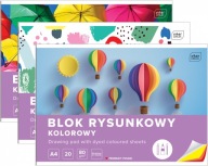 INTERPRINT VÝKRESOVÝ BLOK A4 20 farebných listov x3