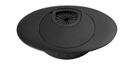 Oválna káblová priechodka, priemer 60 mm, matná čierna - KD-60/O AMIX