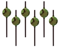 Narodeninové slamky 6 kusov Camo Military Camouflage