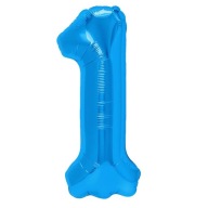 Fóliový balón číslo číslo 1 Modrý 40 cm