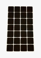 Samolepiace plstené podložky hnedé 20x20mm x28