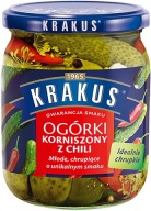 KRAKUS Uhorky, uhorky s čili, 500g dóza