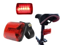 OSVETLENIE NA BICYKEL SVETLÁ NA BICYKEL ZADNÉ 5 LED HB101