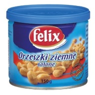 Felix veľké arašidy, vyprážané a solené, v plechovke, 140 g