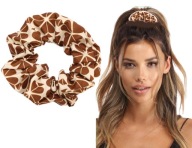 SCRUNCHIE HAIR RUB, látkový pásik hnedej farby