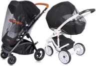 Mio bebe VEĽKÁ+ SIEŤKA NA KOMÁRIU na kočík a gondolu, ČIERNA