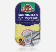 PORTUGALSKÉ SARDINKY V OLEJI PIRI-PIRI 125g
