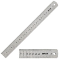 30 cm obojstranné oceľové pravítko Sola LSB 300