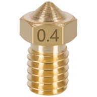 MOSADZNÁ TRYSKA V6 0,4 mm 1,75 mm M6 PRUSA 3D TLAČ