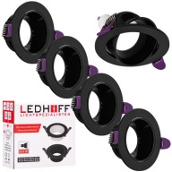 Okrúhle LED halogénové stropné svietidlo GU10 Black Mesh SPOT MOVABLE x 4ks