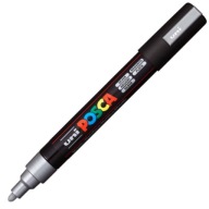 Popisovač UNI POSCA PC-5M strieborný (26)
