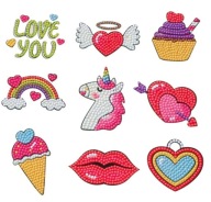 Mosaic Diamond Embroidery samolepky na peračník zošita