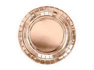 Rosegold metalické papierové taniere