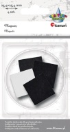 Samolepiace štvorcové magnety 2,5 cm, 4 titánové ks