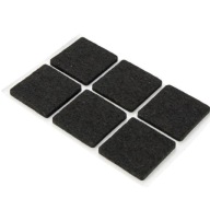 Nábytková plsť štvorcová ČIERNA 35x35 (blister 6 ks)