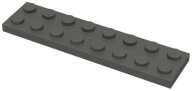 LEGO TANIER 2X8 TMAVO SIVÁ 3034