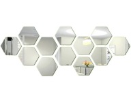 Dekorácia na stenu Hexa dekoračné zrkadlo 4 cm