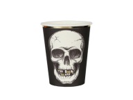 Papierové poháre lebky 270ml 10ks Halloween