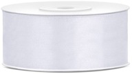 Stuhy Stuhy Saténová stuha biela ozdobná 25mm x 25m