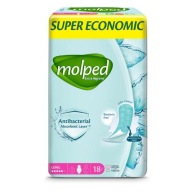 MOLPED Antibakteriálne hygienické vložky EXTRA HYGIENICKÉ dlhé, 18 ks.