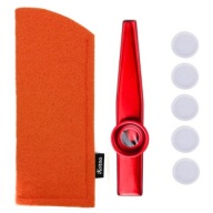Červené POUZDRA KAZOO Oranžové + MEMBRÁNA - Ideálne pre hudobníkov