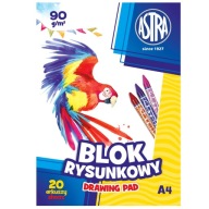 BLOK NA KRESLENIE DO ŠKOLSKEJ BIELY PAPIER A4 ASTRA 100g