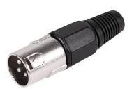 BLACK XLR 3kolíkový 3p konektor mikrofónu pre kábel (1984)