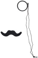 MILORD SET MONOKLEL S MUSTACHE BLACK NARODENINOVÁ KARNEVALOVÁ PÁRTY