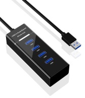Rozbočovač USB HUB ROZBOČOVAČ KÁBLOV PRE 4 USB 3.0 5Gb/s PORTY pre počítač