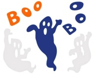 GÉLOVÉ NÁLEPKY BOO SPIRIT 20X20CM HALLOWEENSKÉ DEKORÁCIE DEKORÁCIA NA OKIENKO