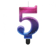 B&C sviečka číslo 5, Nočná obloha, metalíza, 8 c